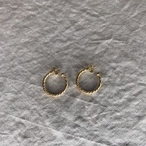 Rivka Friedman 18k brass cable hoops 1”